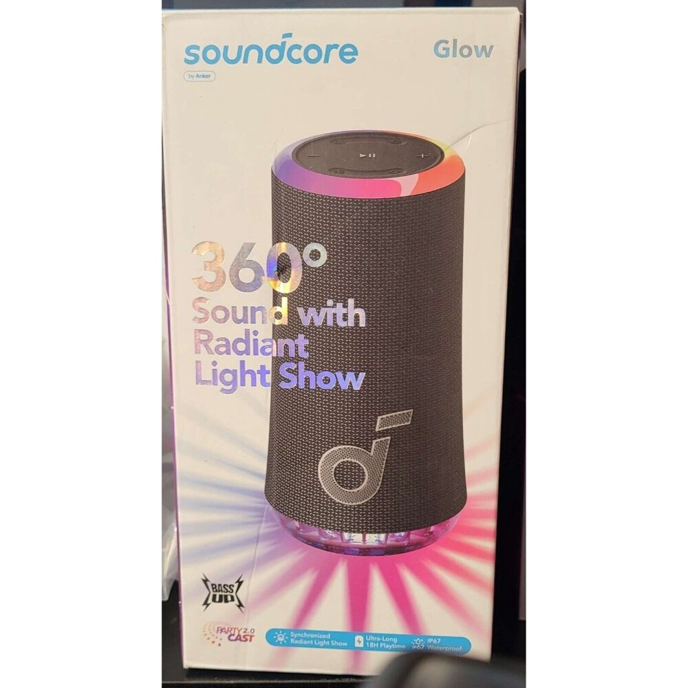 🔥🔥Soundcore Glow 360° Sound Portable Bluetooth Speaker